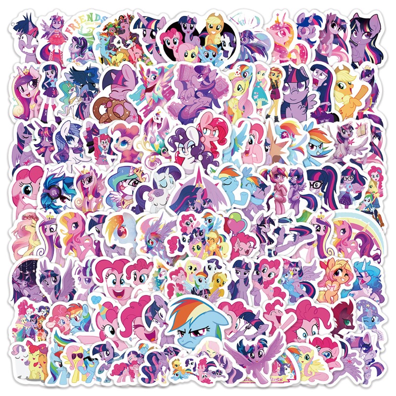 Merchandise Anime - 100pcs Cartoon My Little Ponys Twilight